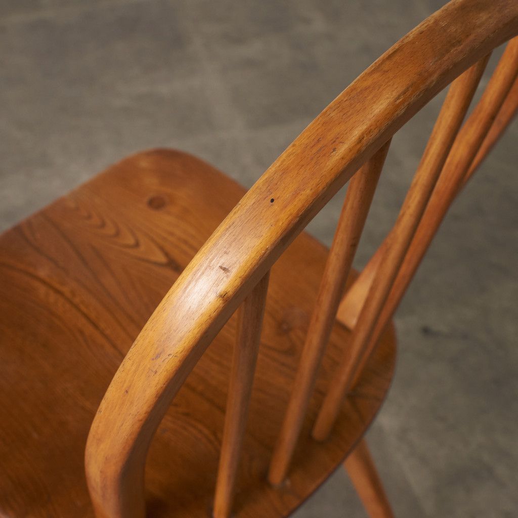 ercol フープバックチェア 4本 スポーク アーコール ダイニングチェア 英国 ヴィンテージ 曲木 椅子 エルム 天然木 イギリス 92653