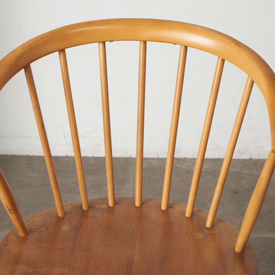 レア ERCOL カウホーン スモーカーズ チェア 英国 アーコール ヴィンテージ ウィンザーチェア アームチェア ダイニングチェア 93905