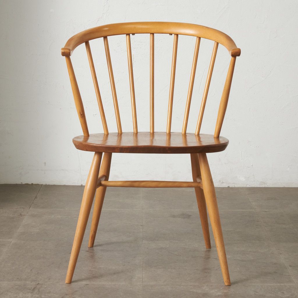 レア ERCOL カウホーン スモーカーズ チェア 英国 アーコール ヴィンテージ ウィンザーチェア アームチェア ダイニングチェア 93905