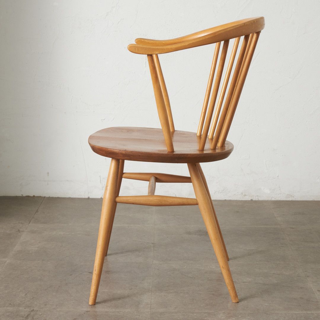 レア ERCOL カウホーン スモーカーズ チェア 英国 アーコール ヴィンテージ ウィンザーチェア アームチェア ダイニングチェア 93905