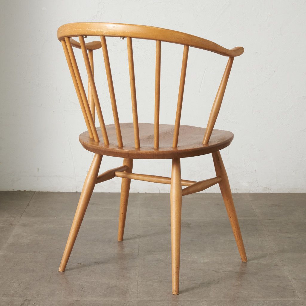 レア ERCOL カウホーン スモーカーズ チェア 英国 アーコール ヴィンテージ ウィンザーチェア アームチェア ダイニングチェア 93905