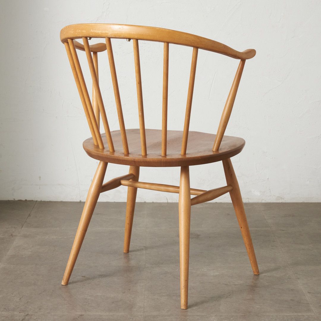 レア ERCOL カウホーン スモーカーズ チェア 英国 アーコール ヴィンテージ ウィンザーチェア アームチェア ダイニングチェア 93905