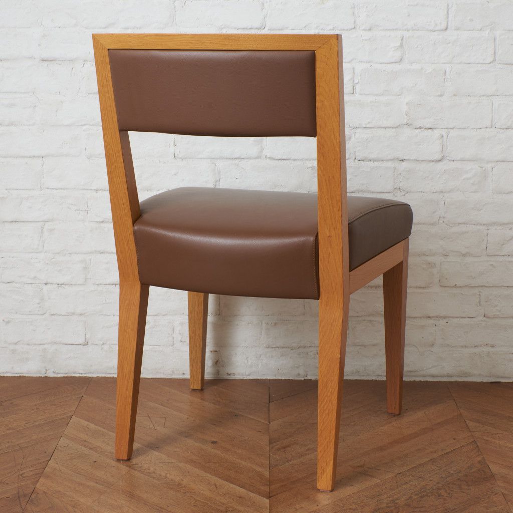 MOROSO CARTIER ダイニングチェア 本革 アームレス チェア ビーチ 食卓 イス 椅子 木製 サイドチェア モローゾ イタリア モダン 94723