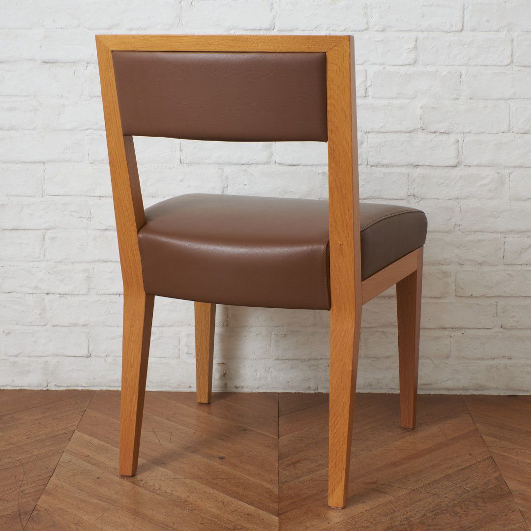 MOROSO CARTIER ダイニングチェア 本革 アームレス チェア ビーチ 食卓 イス 椅子 木製 サイドチェア モローゾ イタリア モダン 94723