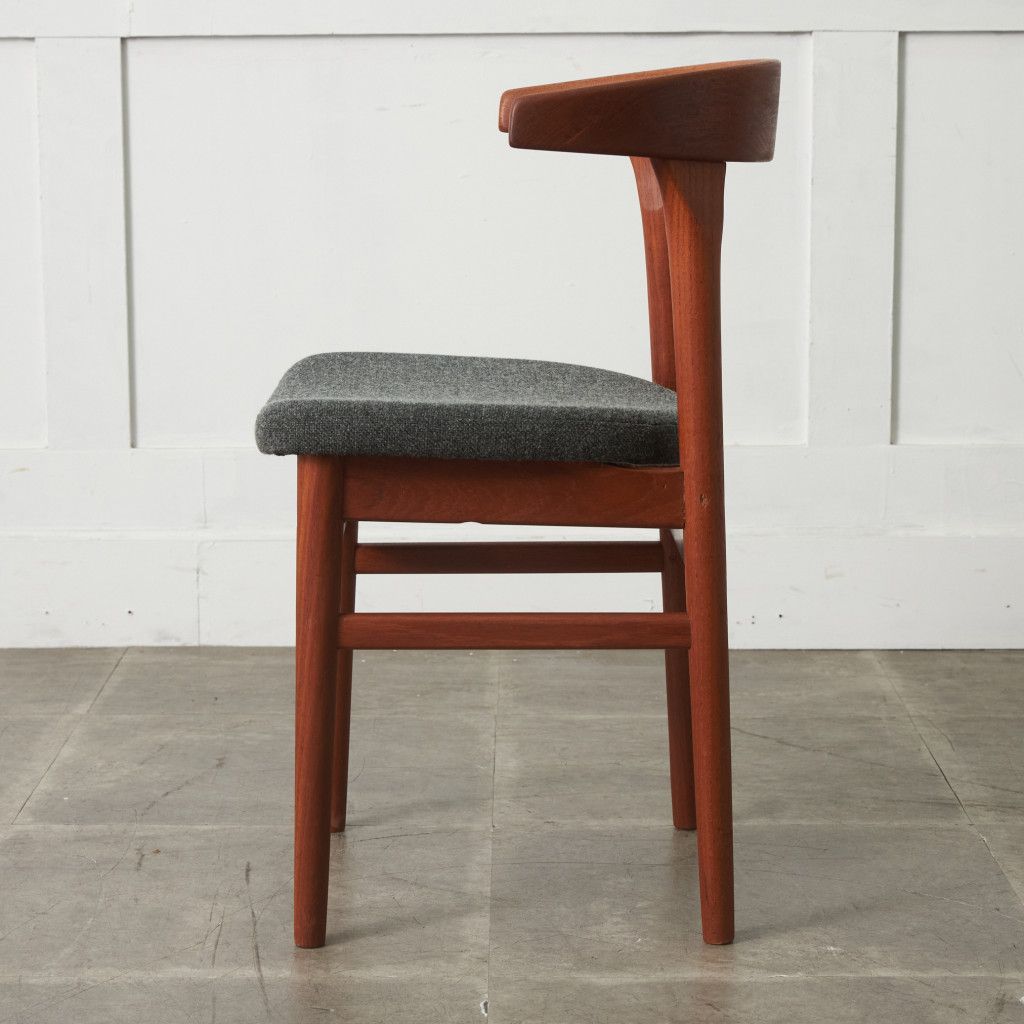 張替済 チーク 無垢材 ダイニングチェア 北欧 スタイル ヴィンテージ 木製 椅子 ビンテージ イス ミッドセンチュリー ビンテージ 94737