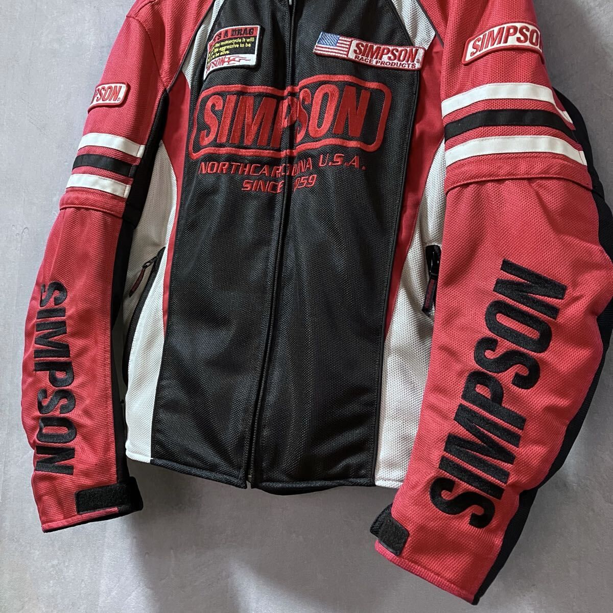 SIMPSON シンプソン ポリエステル メッシュ ライダース ライディング 