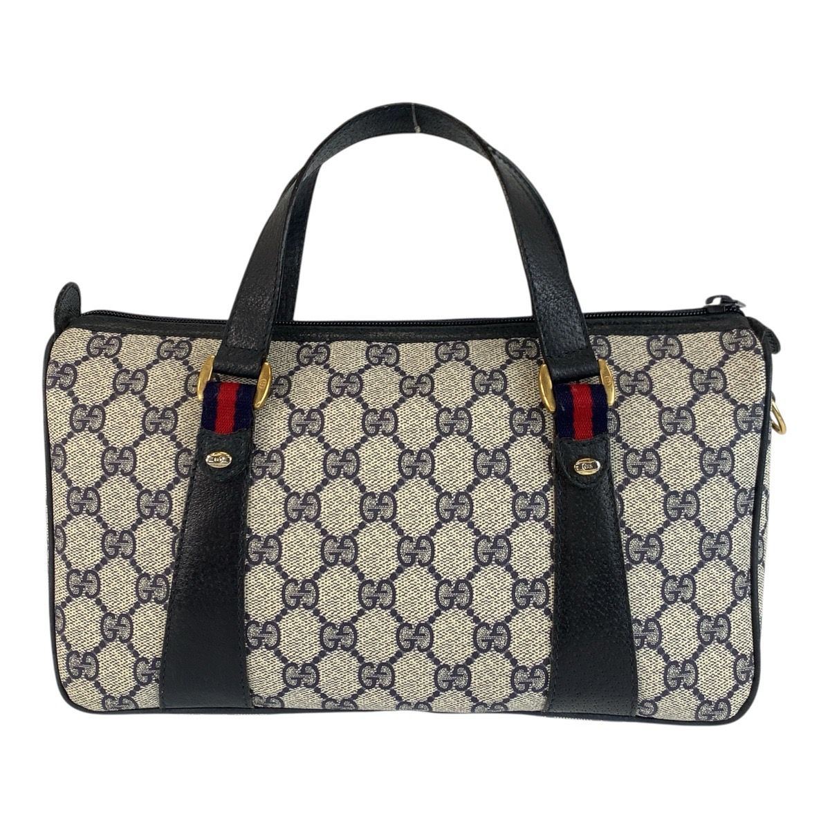 美品 GUCCI グッチ ヴィンテージ シェリーライン グレー GGスプリーム