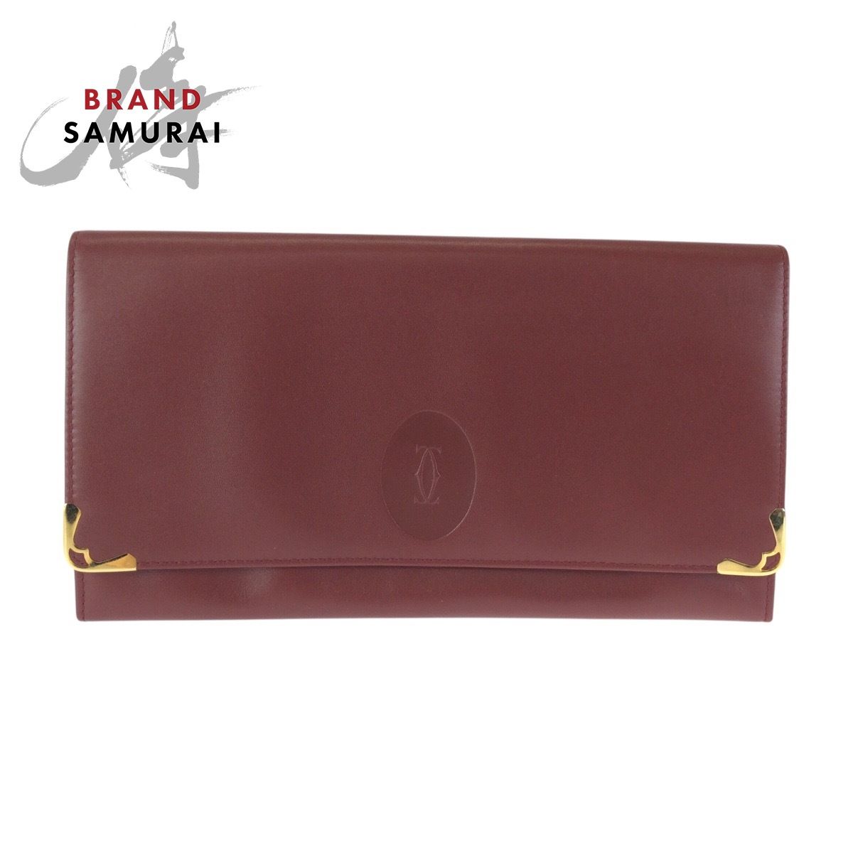 美品 CARTIER カルティエ マストライン ワインレッド ボルドー レザー