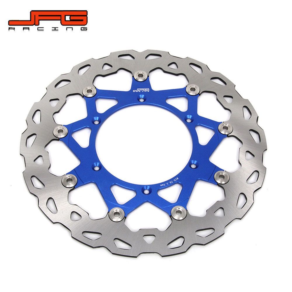 【2001-2015年モデル対応】 320mmフローティングディスクローター YZ250/250F YZ450F WR250F/450F WR426F YZ426F 用 高制動力 放熱性UP ブルー