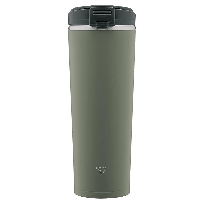 【新品】 象印 水筒 キャリータンブラー 400ml 【持ち運べるタンブラー】 フリップタイプ シームレスせん お手入れ点数たったの2点 フォレストグレー SX-KA40-HM 0