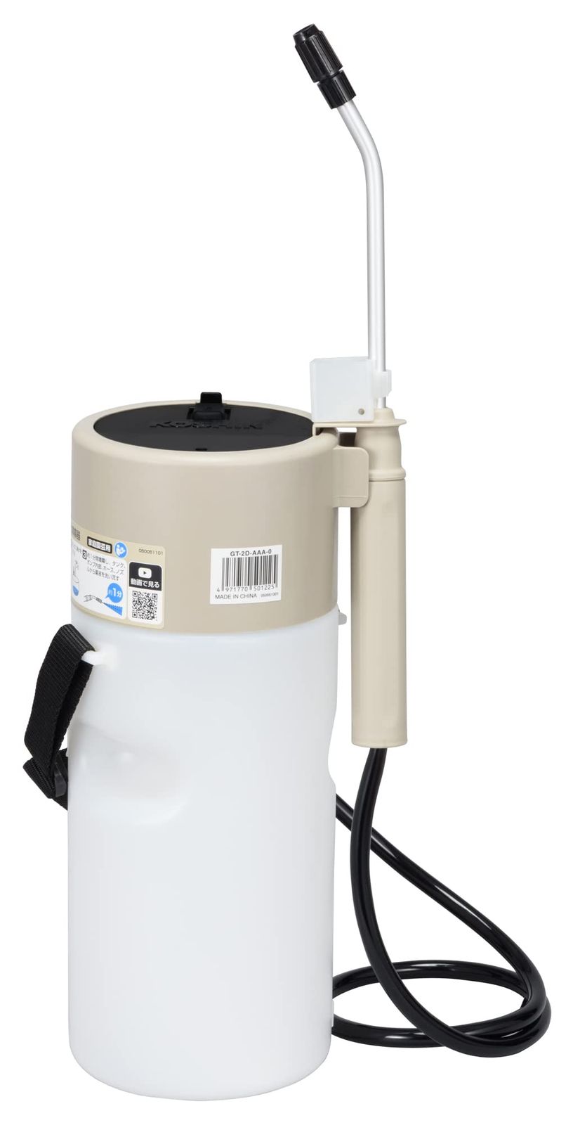 工進(KOSHIN) 乾電池式 噴霧器 GT-2D 除草 消毒 小型 軽量 ２L 肩掛け式 アイボリー 2Lk2-677