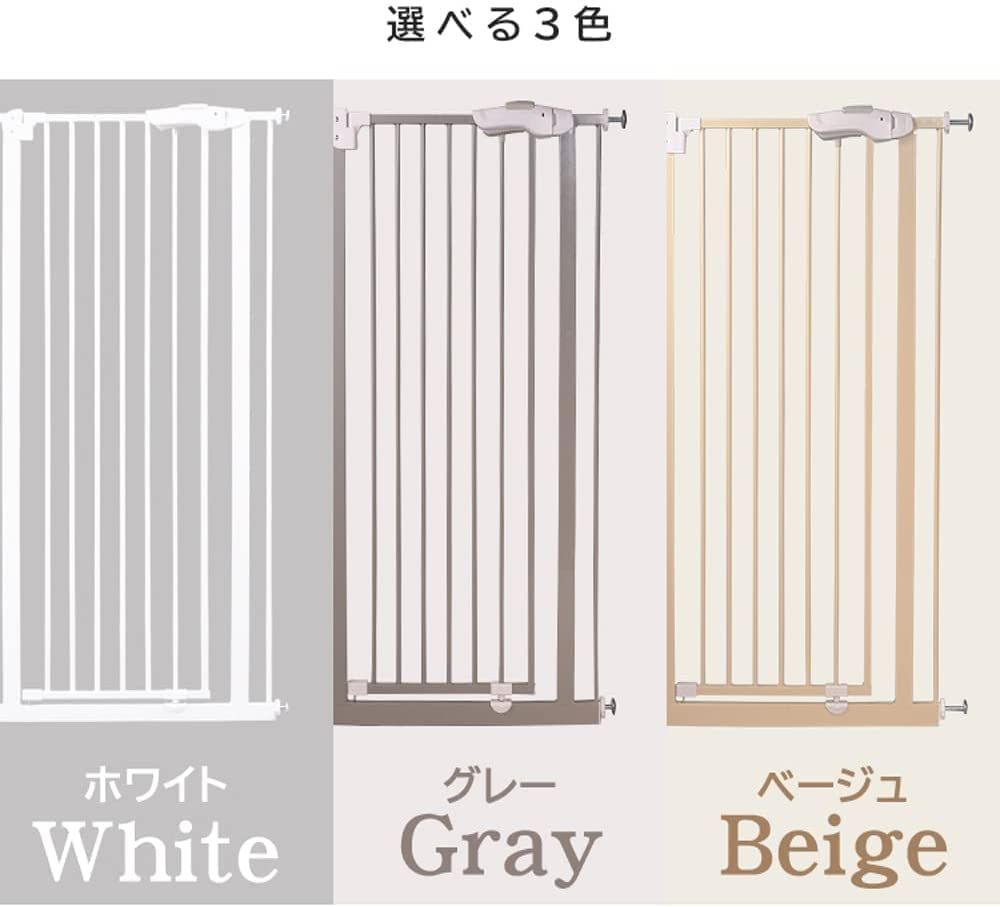 アイリスプラザ ペットゲート ドア付き ハイタイプ ベージュ 高さ112cm 設置幅75-85cm