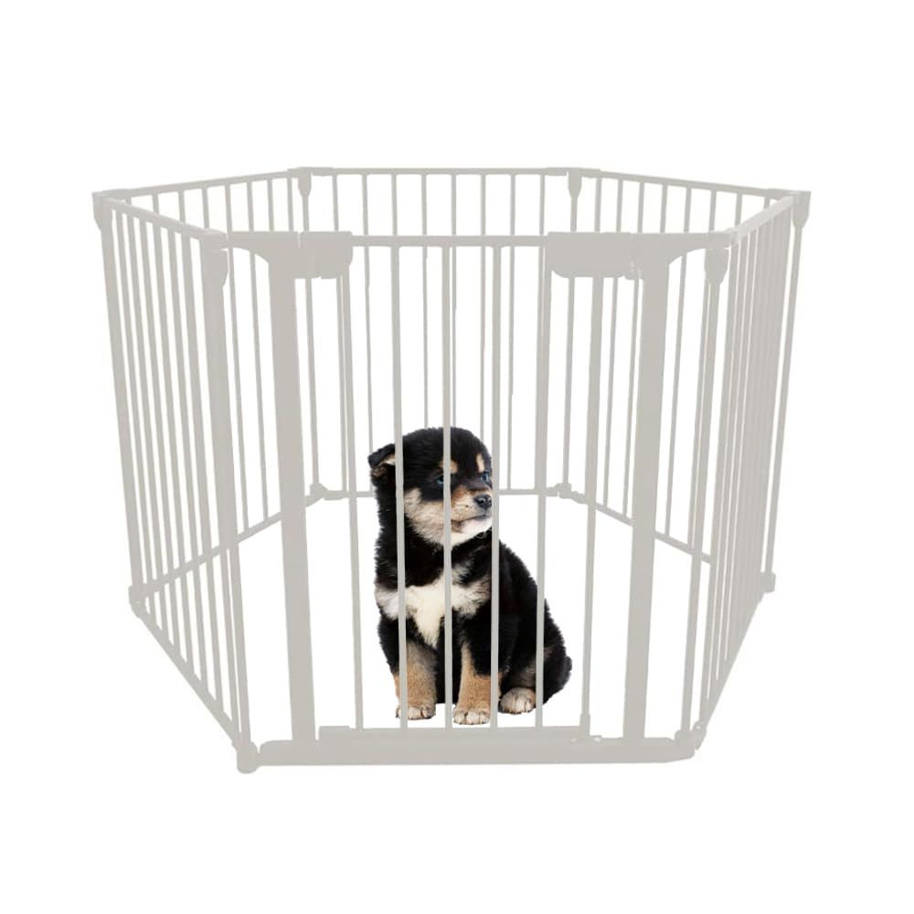 シンセーインターナショナル アイリスプラザ 犬 サークル 折りたたみペットサークル 組み換え自由 6枚セット ホワイト