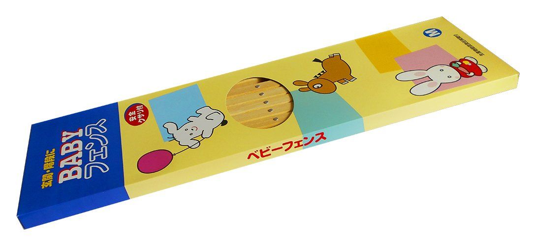WAKI ベビーフェンス M 木製 安全クサリ付