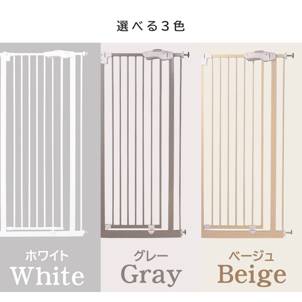 アイリスプラザ ペットゲート ドア付き ハイタイプ ホワイト 高さ112cm 設置幅75-85cm