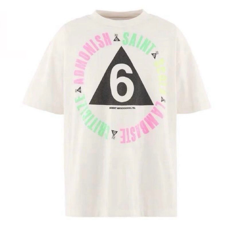SAINTMICHAEセントマイケルL新品Sサイズホワイト半袖Tシャツ 新品未使用 タグつき セントマイケル 半袖 Tシャツ SM-MK8-0000-014 SS