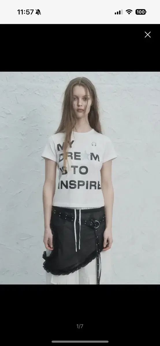 セットアップエクスドリームピアシング半袖Tシャツ 白