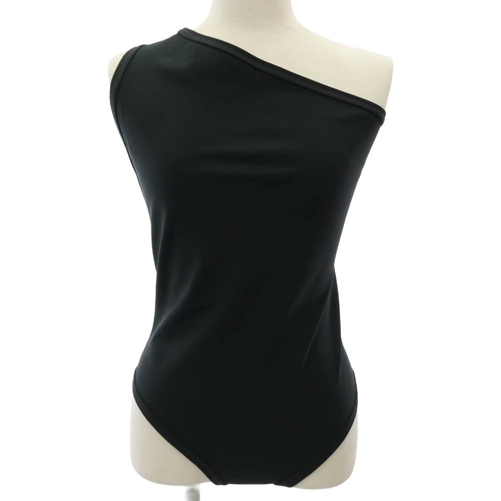 BOTTEGAVENETA ボッテガヴェネタ One Shoulder Nylon Swimsuit ワンショルダー アシンメトリック スイムスーツ 水着 ブラック系 M【美品】【中古】