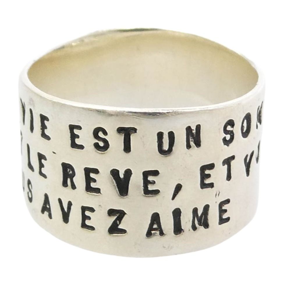 SERGE THORAVAL セルジュトラヴァル R97-0_0141640 R97 夢 RING メッセージ ワイド リング シルバー系 約11号【中古】
