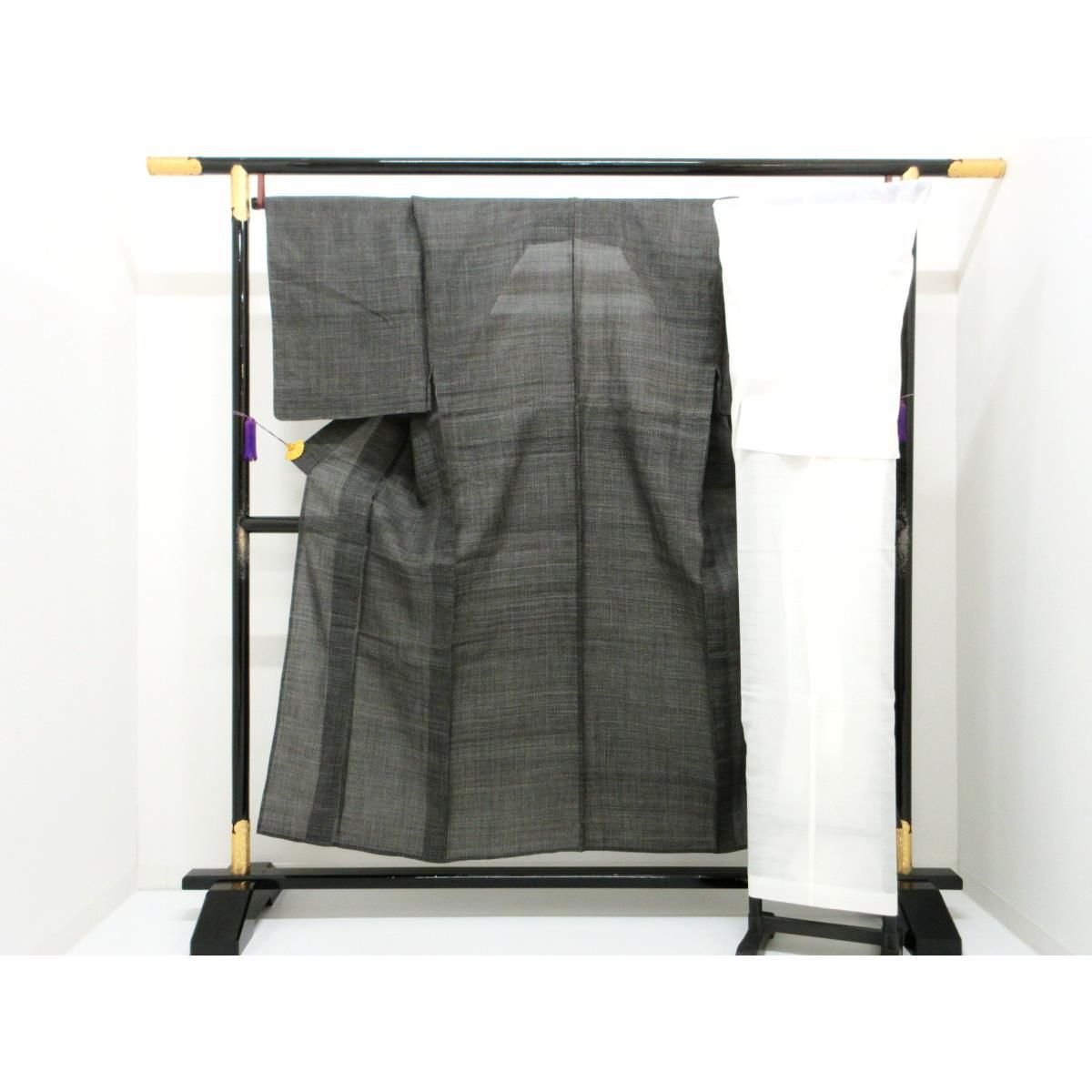 【未使用品】男物　単衣　きもの長襦袢　２点セット【能登上布】