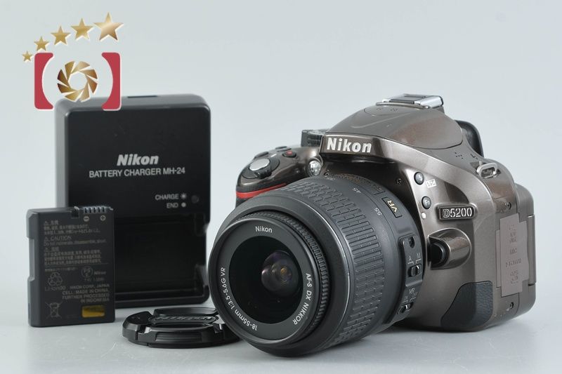【中古】Nikon ニコン D5200 18-55 VR レンズキット ブロンズ