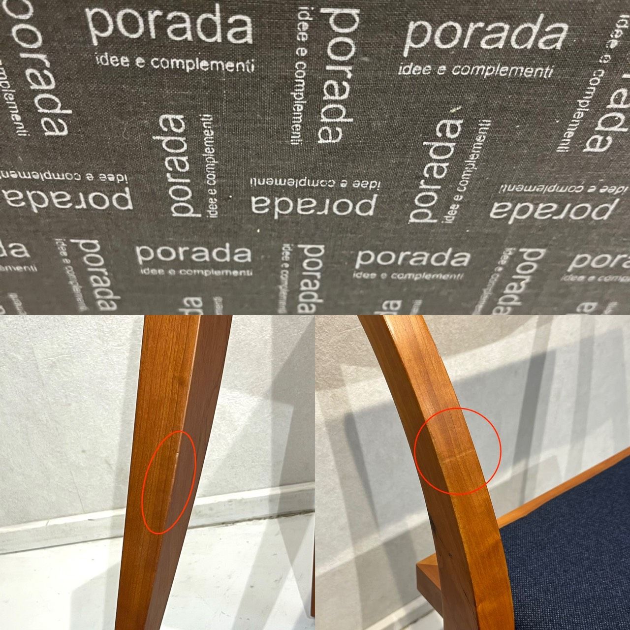 ACTUS アクタス porada ポラダ ARLEKIN アーレキン ダイニングチェア アームレス チェア 椅子 ファブリック チェリー材 イタリア製 ヴィンテージ ミッドセンチュリー ラグジュアリー
