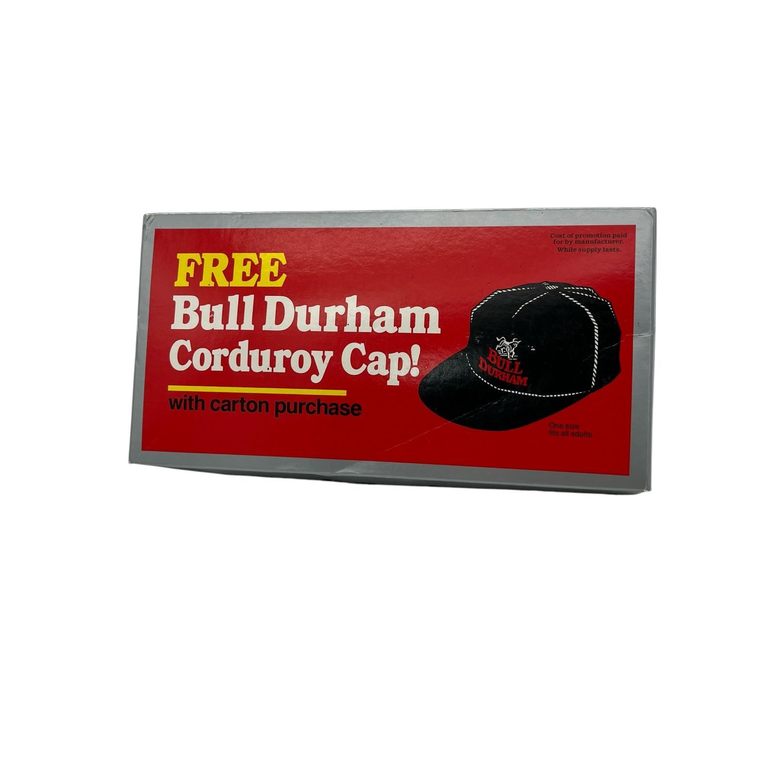 【キャップ/帽子】箱入り 未開封 90s Bull Darham (ブルダーハム) ビンテージ コーデュロイ キャップ プロモーション 販促品