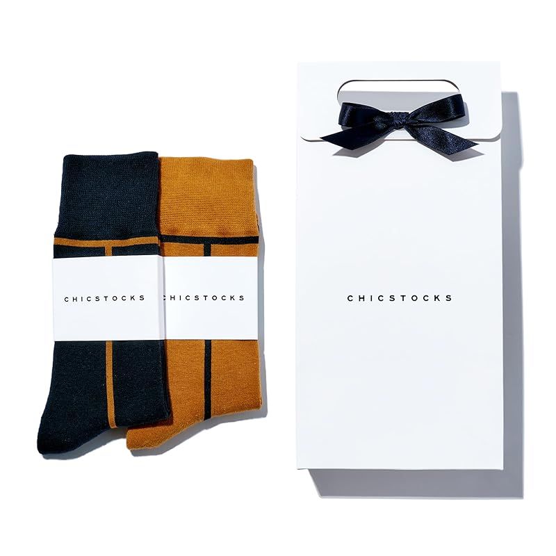[CHICSTOCKS] シックストックス 公式【奈良で編む日本製靴下】ソックス メンズ 靴下 レディースギフト 誕生日 プレゼント 男性 22-28cm 2足入りギフトバッグ 0
