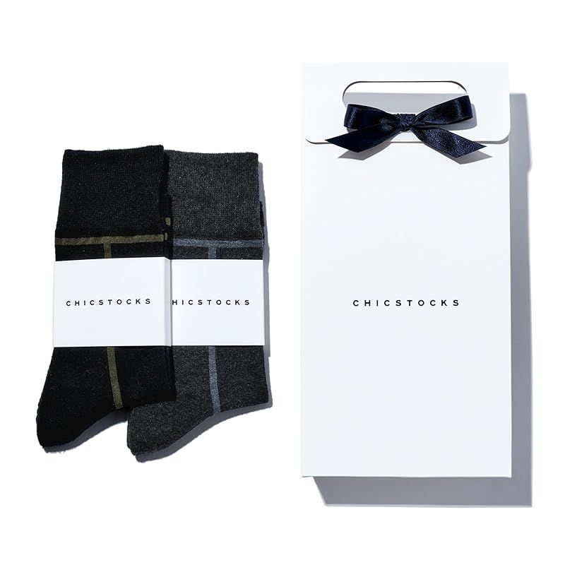 [CHICSTOCKS] シックストックス 公式【奈良で編む日本製靴下】ソックス メンズ 靴下 レディースギフト 誕生日 プレゼント 男性 22-28cm 2足入りギフトバッグ 0
