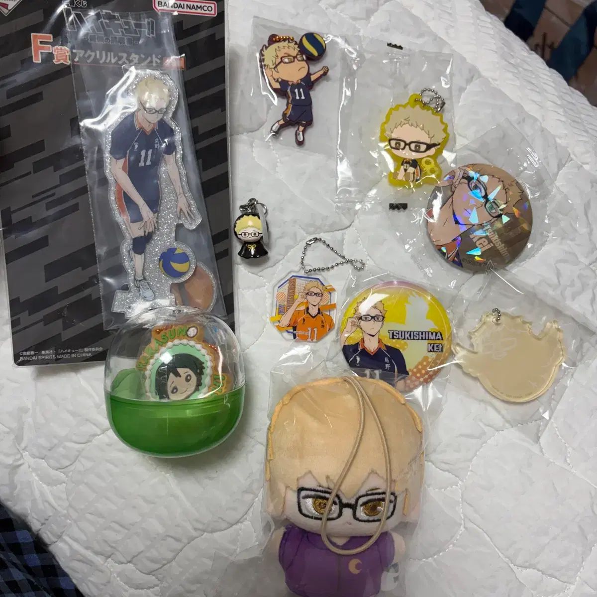 ハイキュー 츠키시마 케이 グッズ コレクション (未開封)+ 山口 キーホルダーは おまけ付き