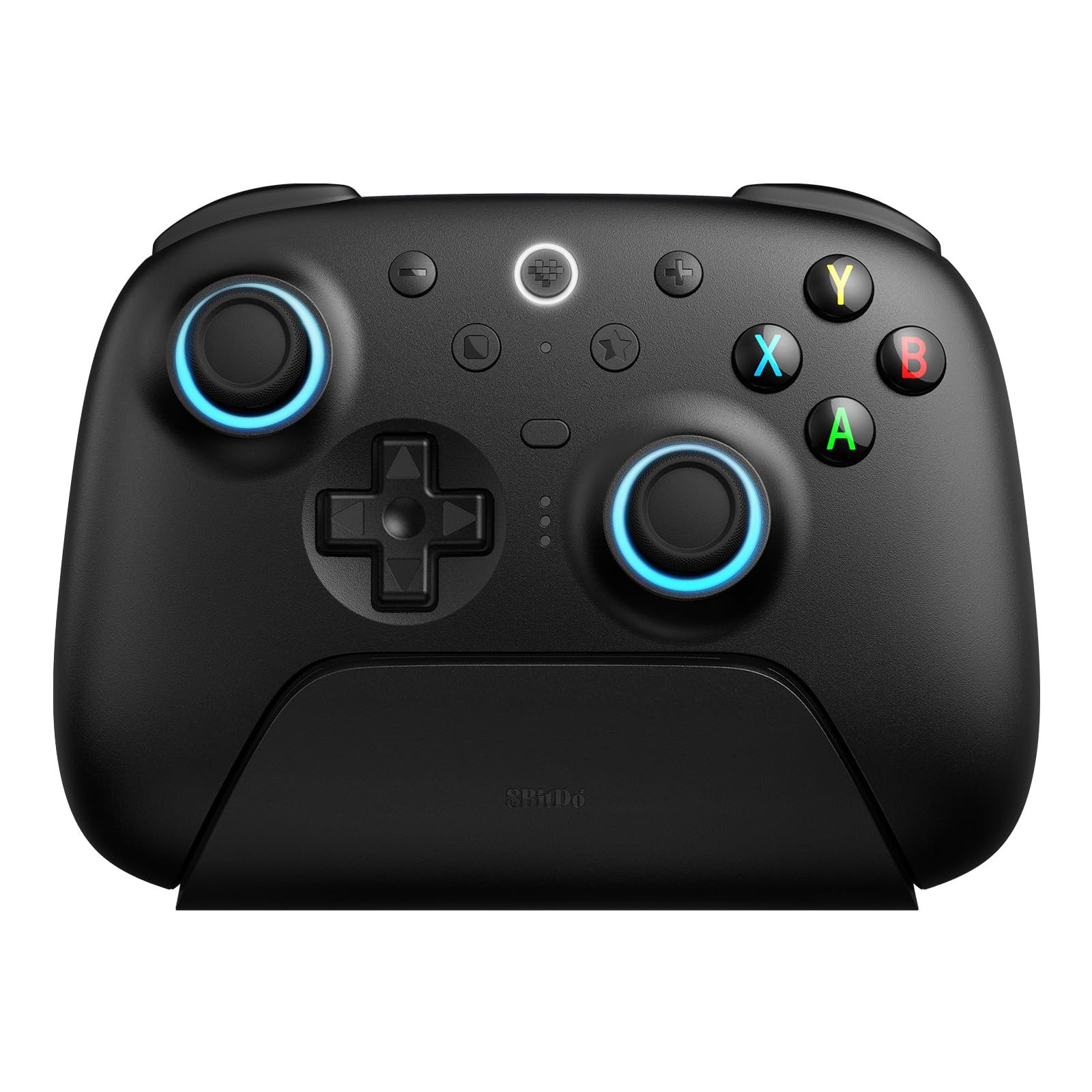 8BitDo Ultimate 2 ワイヤレス コントローラー Windows & Android 用、TMR ジョイスティック付きゲーム コントローラー、切り替え可能なホール効果/触覚トリガー、RGB ファイヤー リング、8 スピード ワイヤ [Black]