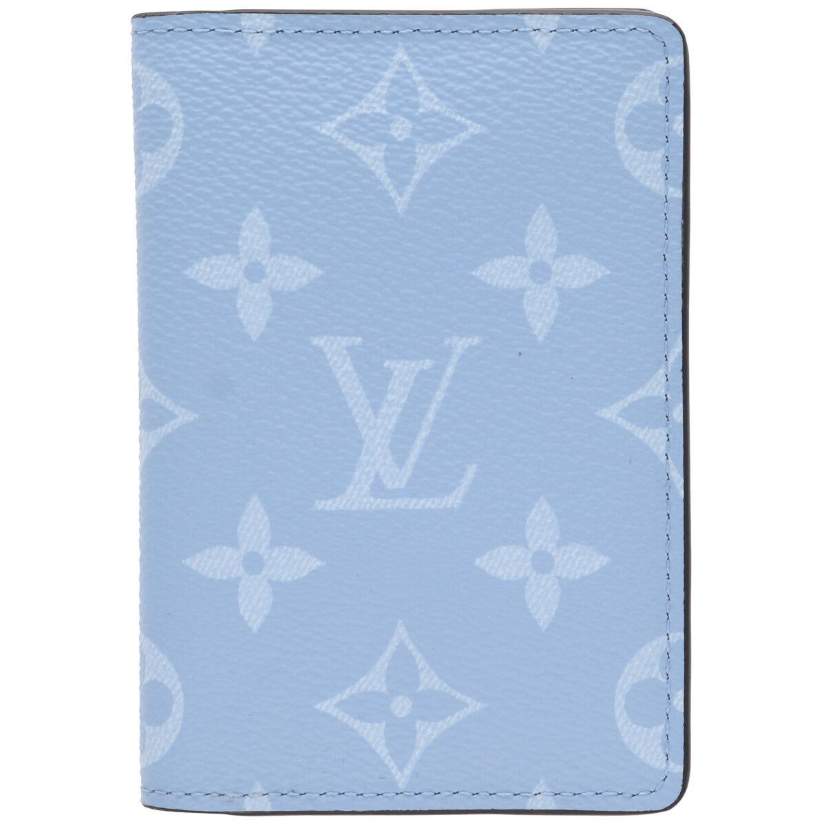 【中古】 LOUIS VUITTON ルイ・ヴィトン オーガナイザー・ドゥ ポッシュ M14112 タイガラマ スカイブルー ライトブルー 水色 モノグラム カードケース カードホルダー 名刺入れ 26012773 RS