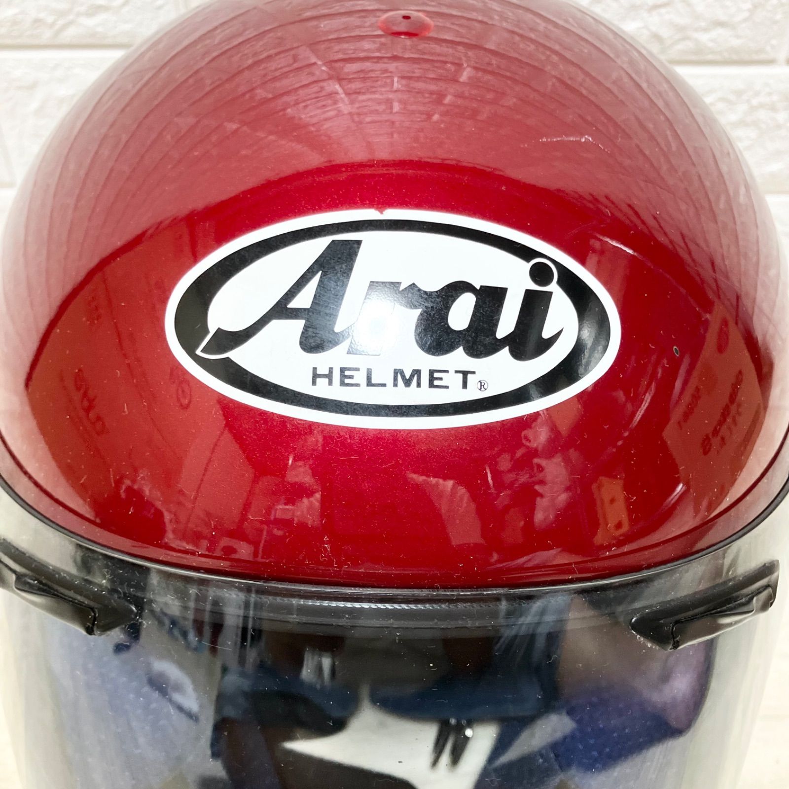希少色 レア Arai アライ Ur MONO3 57,58cm 赤 レッド フルフェイス