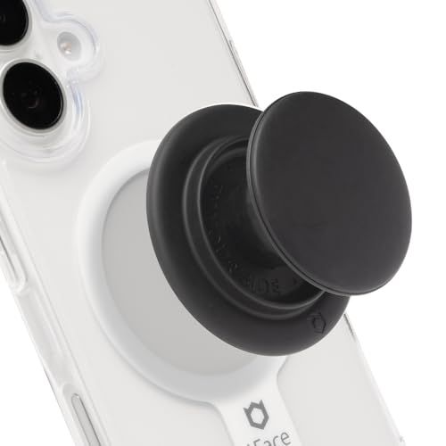 iFace MagSynq Grip Holder MagSafe対応 スマホグリップ (ブラック)【 アイフェイス スマホスタンド スリム 落下防止 】ma