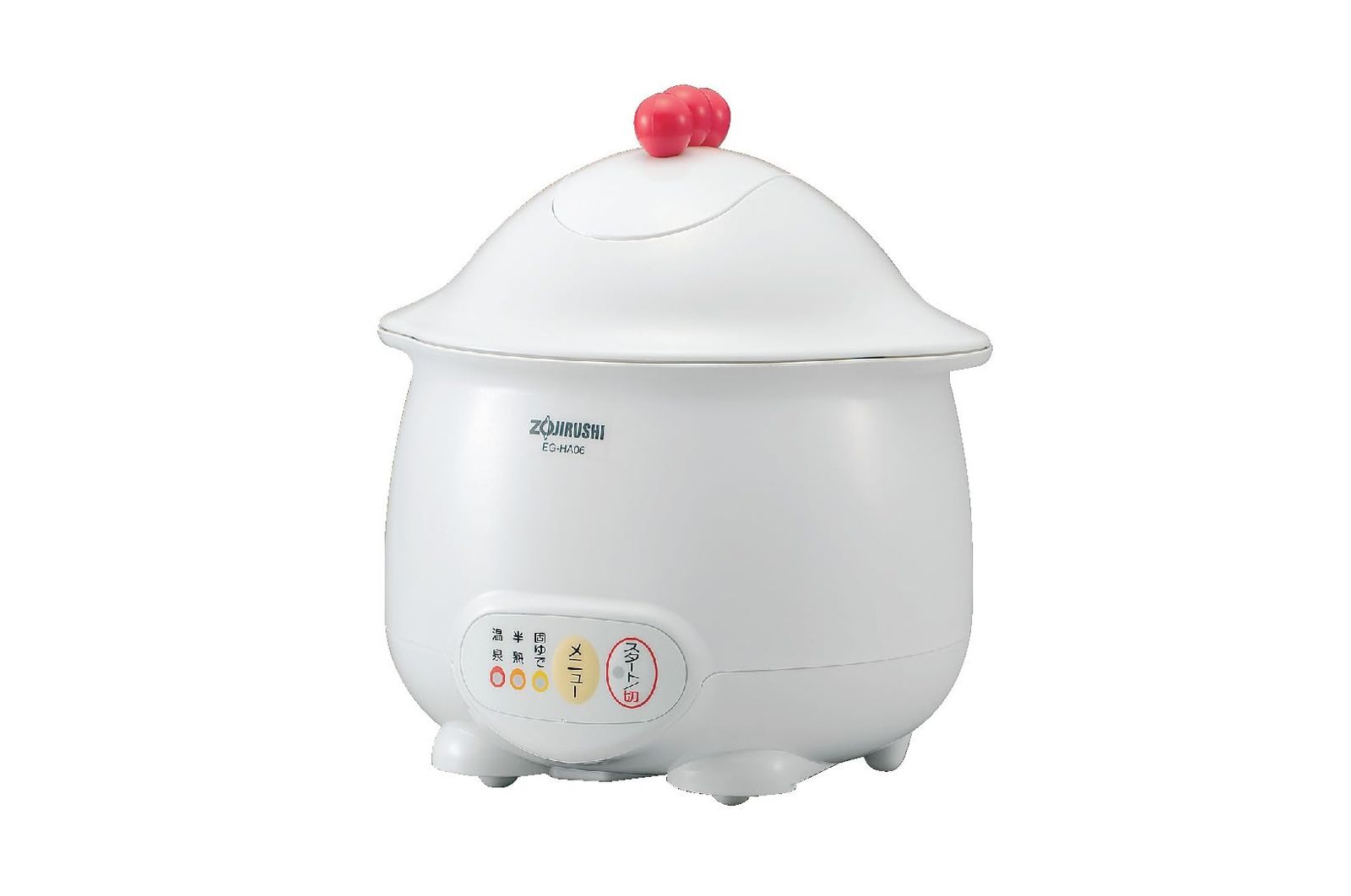 新品 象印マホービン 温泉たまご器 エッグDoDoDo ゆで卵 半熟たまご ゆで加減調整 6個同時調理 マイコン式 ホワイト EG-HA06-WB