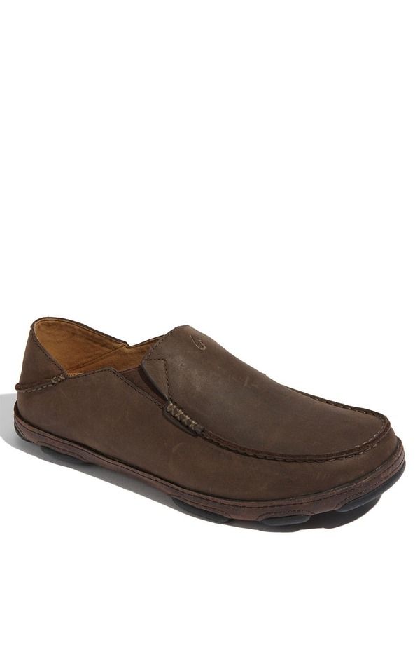 オルカイ メンズ シューズ スリッポン・ローファー OluKai Moloa SlipOn Dark Wood Dark Java