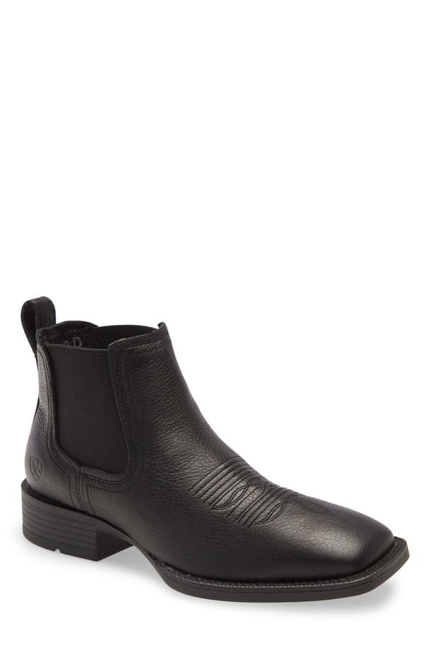 アリアト メンズ シューズ ブーツ・レインブーツ チェルシーブーツ チェルシー Ariat Booker Ultra Chelsea Boot Black ブラック