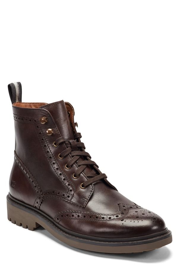 ケネスコール メンズ シューズ ブーツ・レインブーツ ウィングチップ Kenneth Cole New York Todd Wingtip Boot Ganache Charcoal Silver チャコール