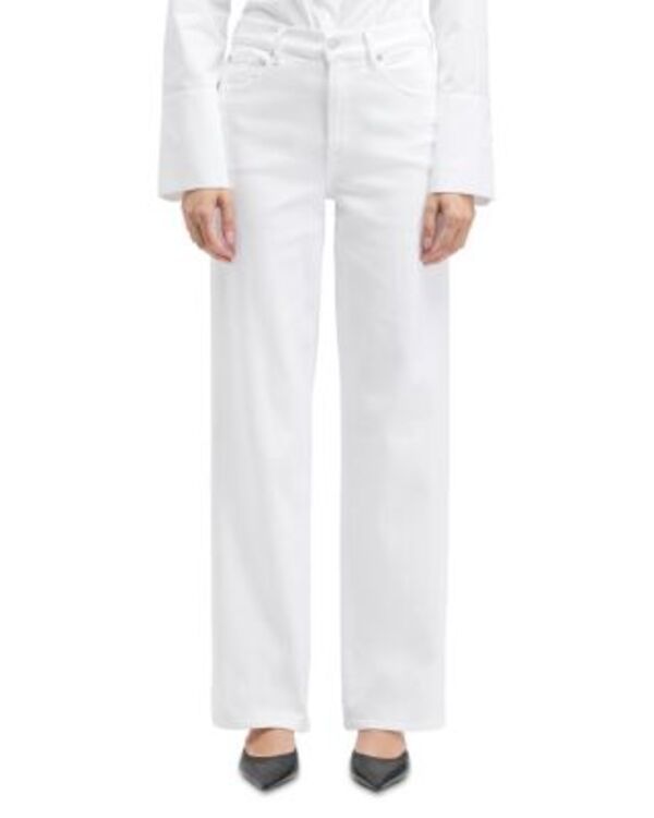 セブンフォーオールマンカインド レディース ボトムス デニムパンツ ジーンズ 7 For All Mankind Stovepipe High Rise Straight Jeans in Soleil White Soleil White ホワイト