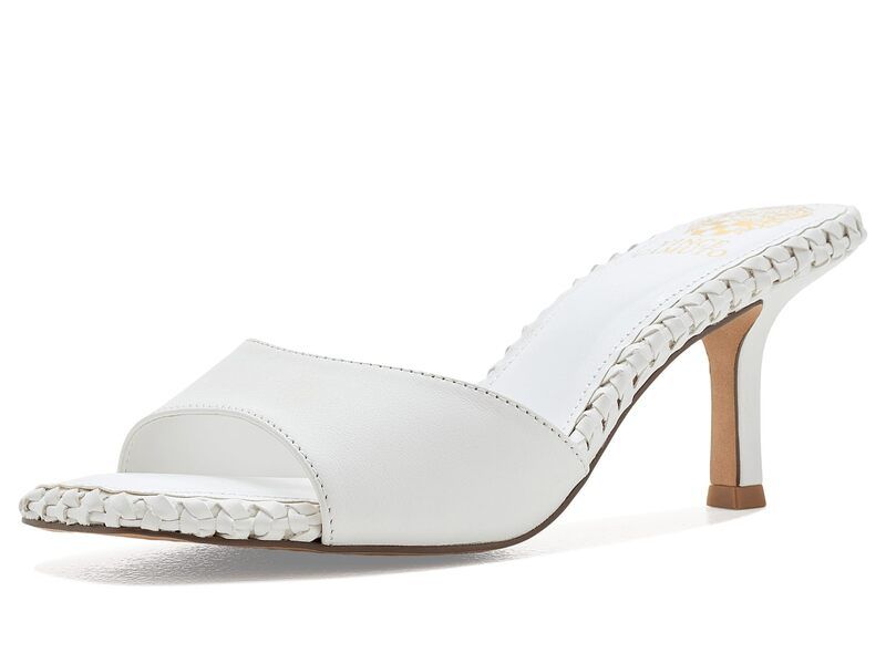 ヴィンスカムート レディース シューズ ヒール サンダル Vince Camuto Emmla Stitched Mule Sandals Bianco
