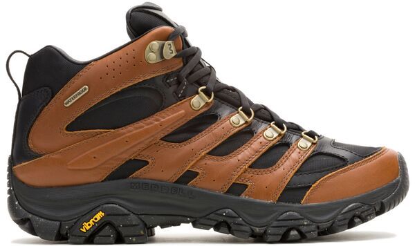 メレル メンズ シューズ ブーツ・レインブーツ レザー Merrell Mens Moab 3 Luxe Leather Mid Waterproof Hiking Boots BlackBrown ブラック
