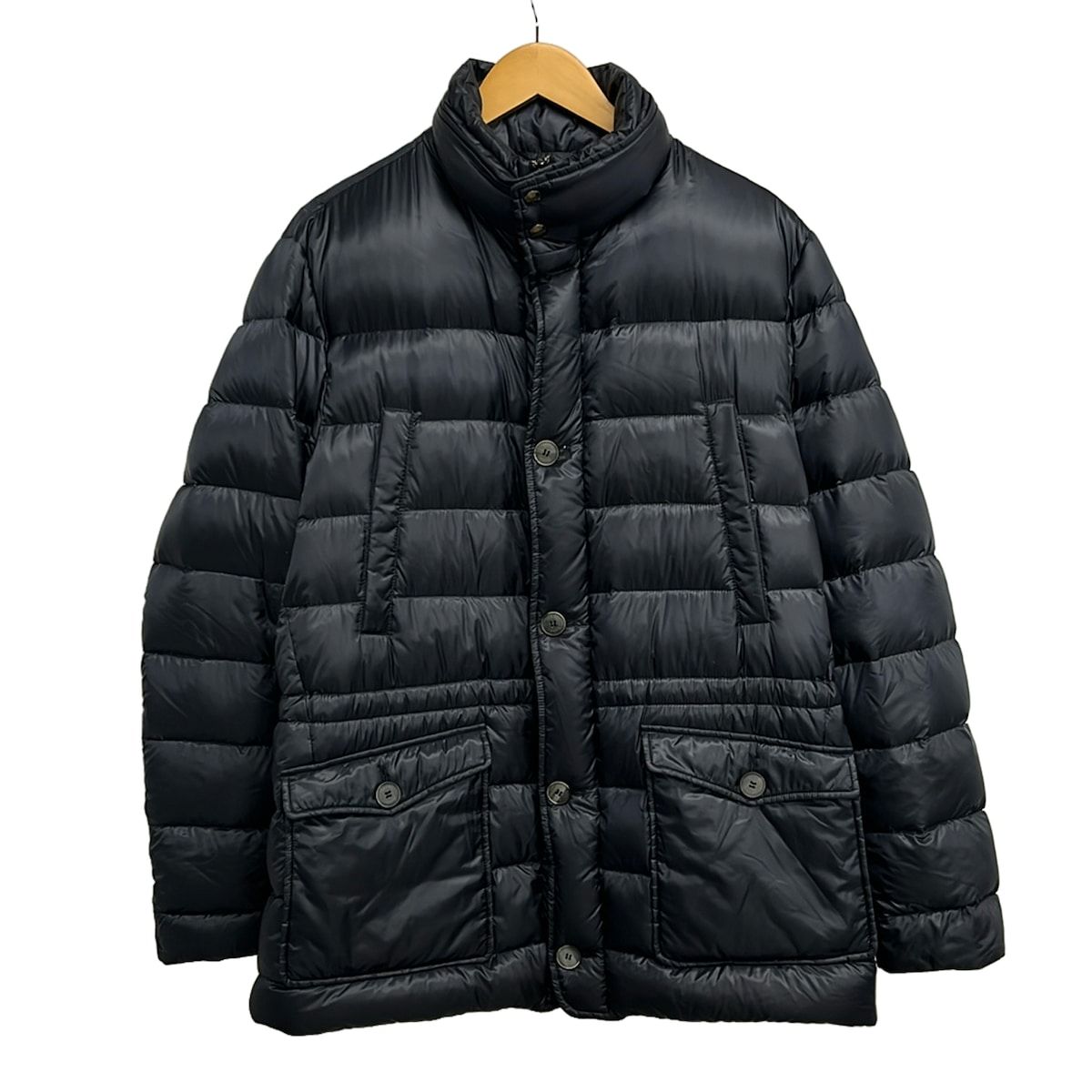 HERNO(ヘルノ) ダウンジャケット サイズ52 L メンズ - ダークネイビー 長袖/ジップアップ/冬