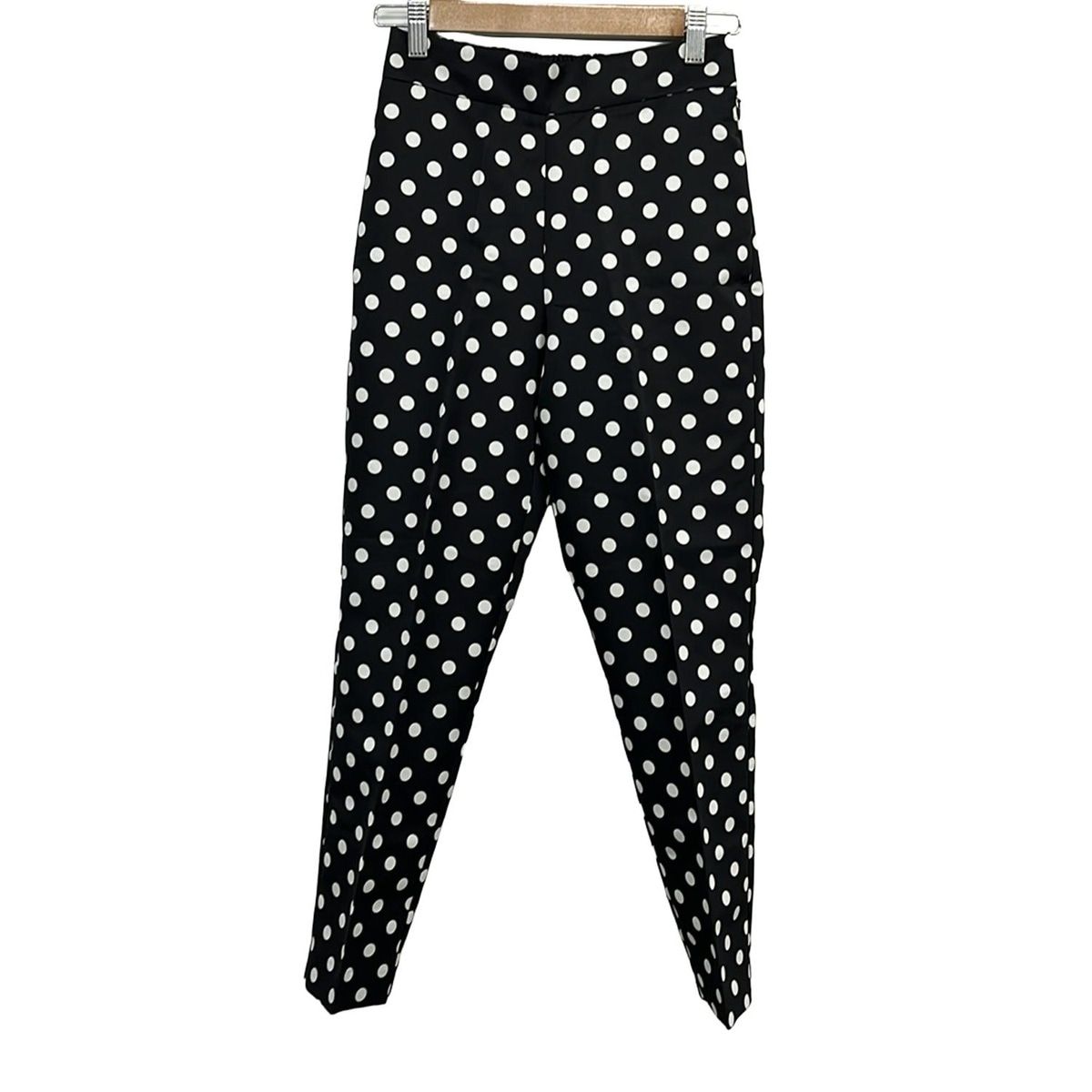 SEVEN TEN by MIHO KAWAHITO(セブンテン バイミホカワヒト) パンツ サイズS レディース美品 - 黒×白 フルレングス/ドット柄 11,552円