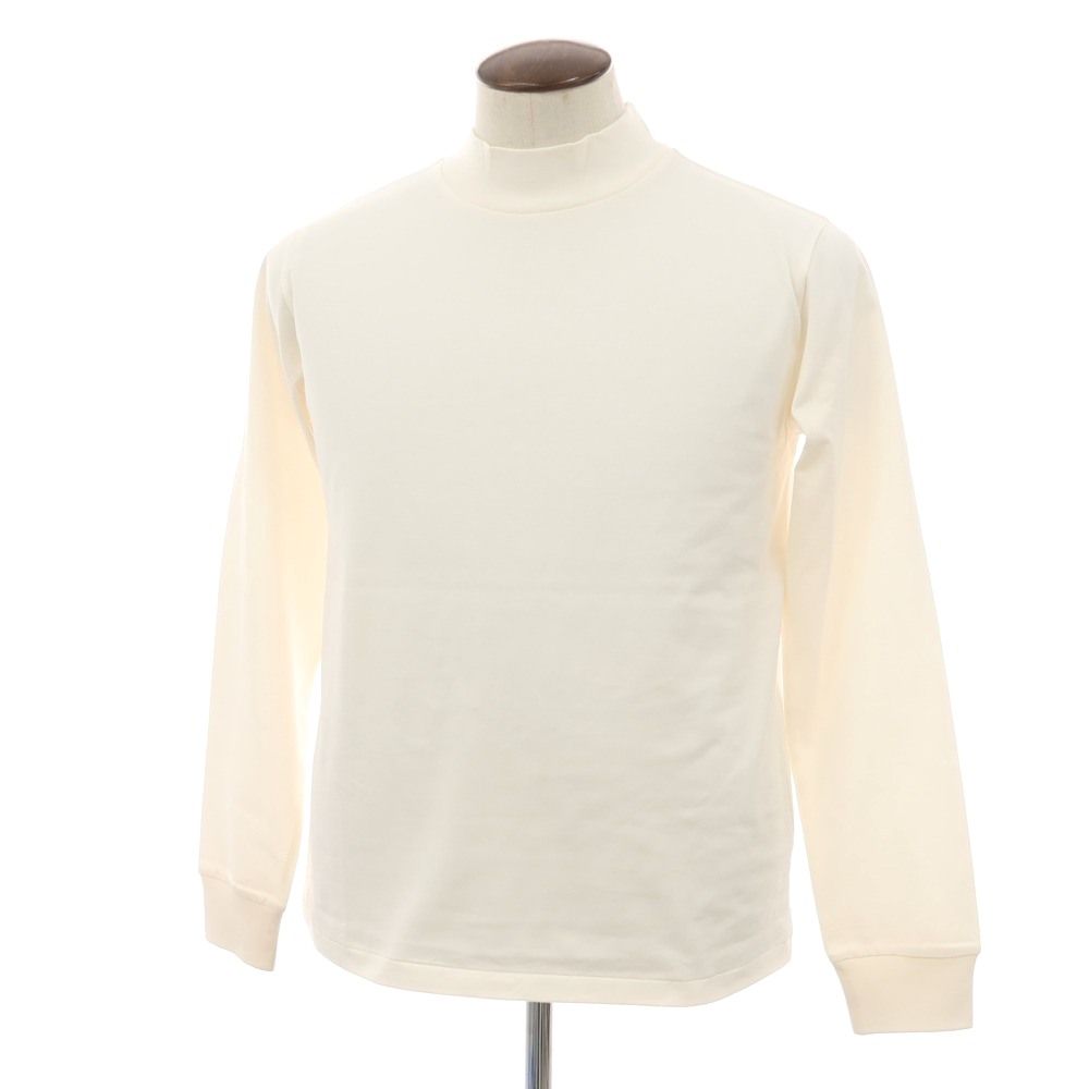 【中古】【未使用】ビームスエフ BEAMS F コットン モックネック 長袖Ｔシャツ オフホワイト【サイズXL】【メンズ】