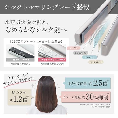 ストレートアイロン ケアレクト スムースケアアイロン 25mm ローズ