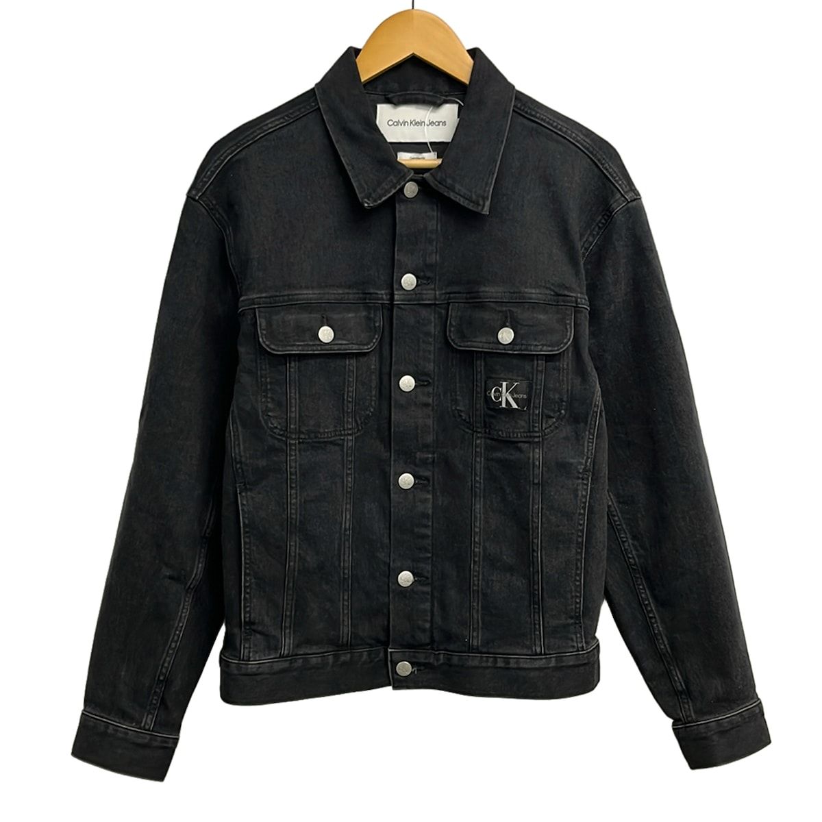 Calvin Klein Jeans(カルバンクラインジーンズ) Gジャン サイズS レディース美品 J324792 黒 オーバーサイズ/ウォッシュ加工