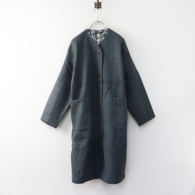 未使用 マーブルシュッド marble sud 圧縮ニットノーカラーコート F｜グレー系 トップス 羽織り【2400014954203】