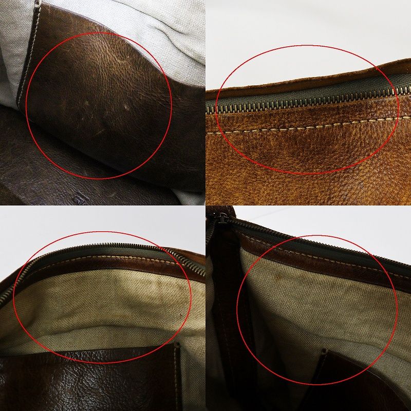 HENRY CUIR CANE刺繍 レザー ショルダーバッグ ブラウン レディース アンリークイール【中古】5-0327G∞ HENRY CUIR CANE刺繍 レザー ショルダーバッグ ブラウン レディース