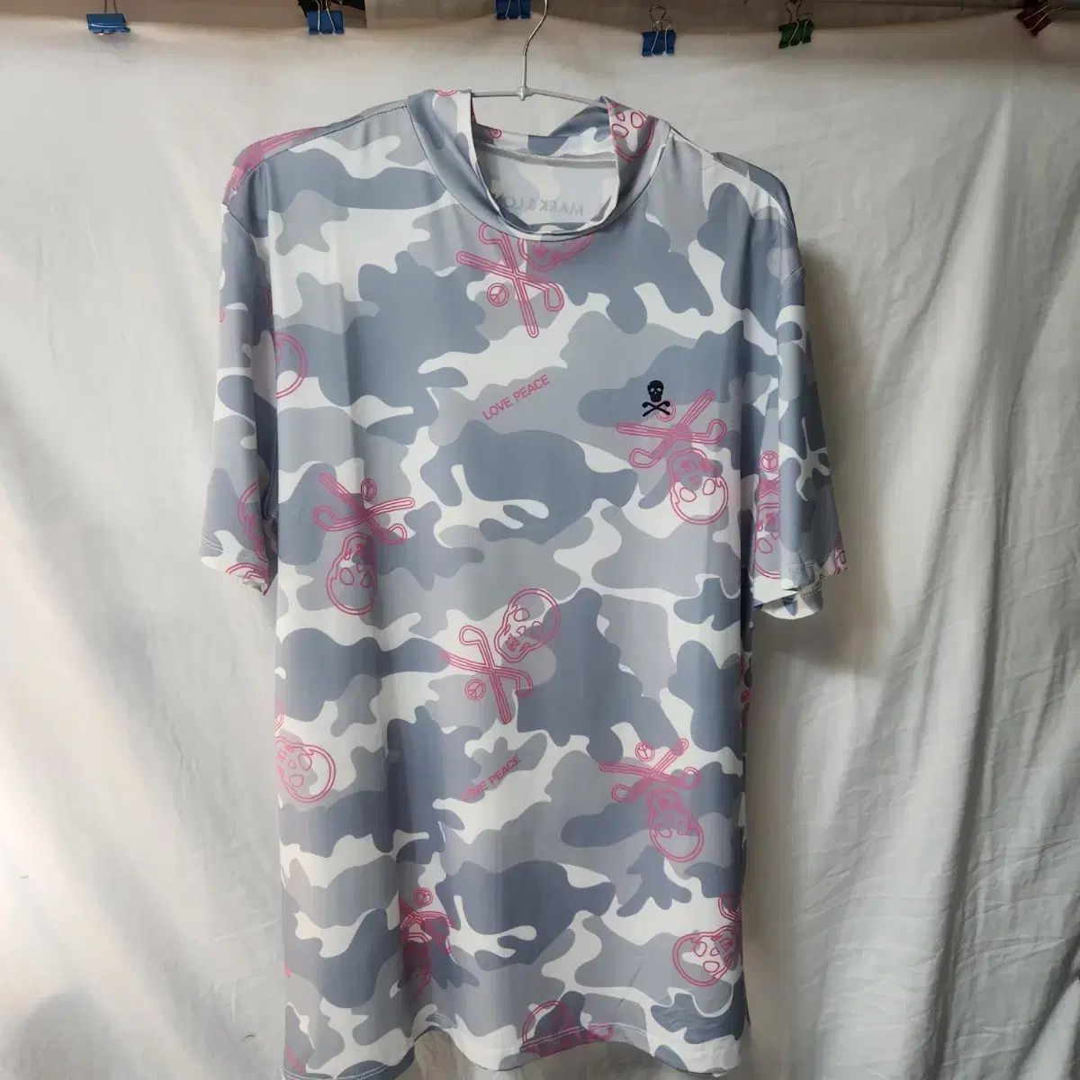 MARK & LONA マークアンドロナ カモフラ 半そで Tシャツ ドクロ パータン L