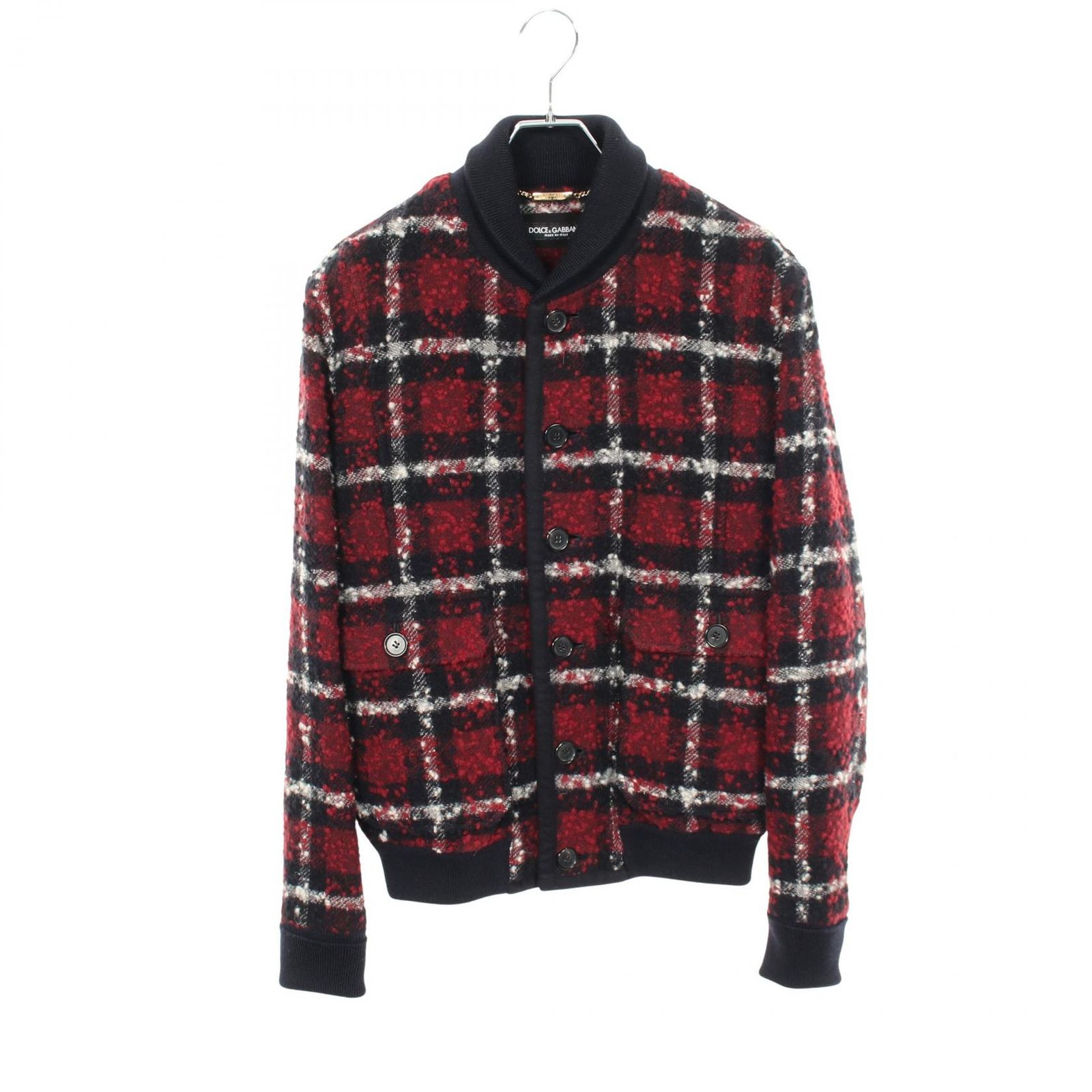 DOLCE & GABBANA ドルチェアンドガッバーナ チェック ニットジャケット ブルゾン